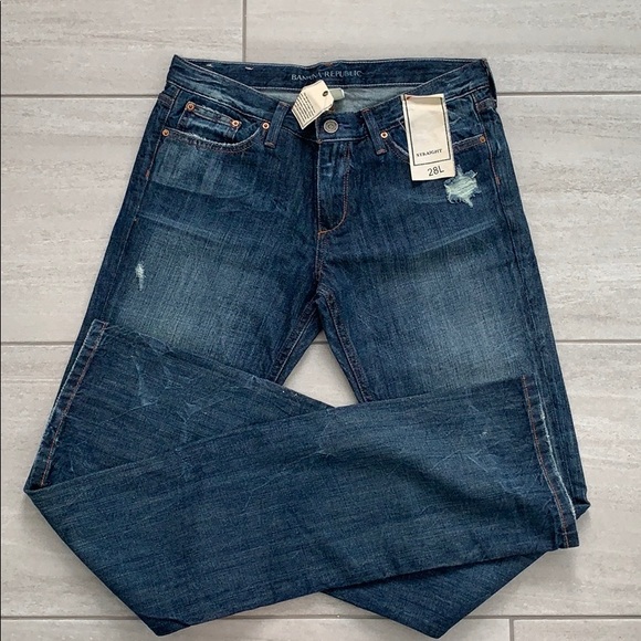 Banana Republic Denim - NEW BANANA REPUBLIC JEANS STRAIGHT LEG 28 LONG